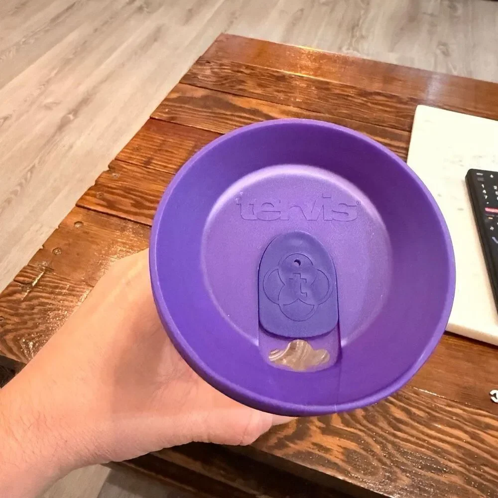 Tervis Wild Eggs Breakfast Brunch 24 oz Tumbler Purple Lid - Picture 6 of 7